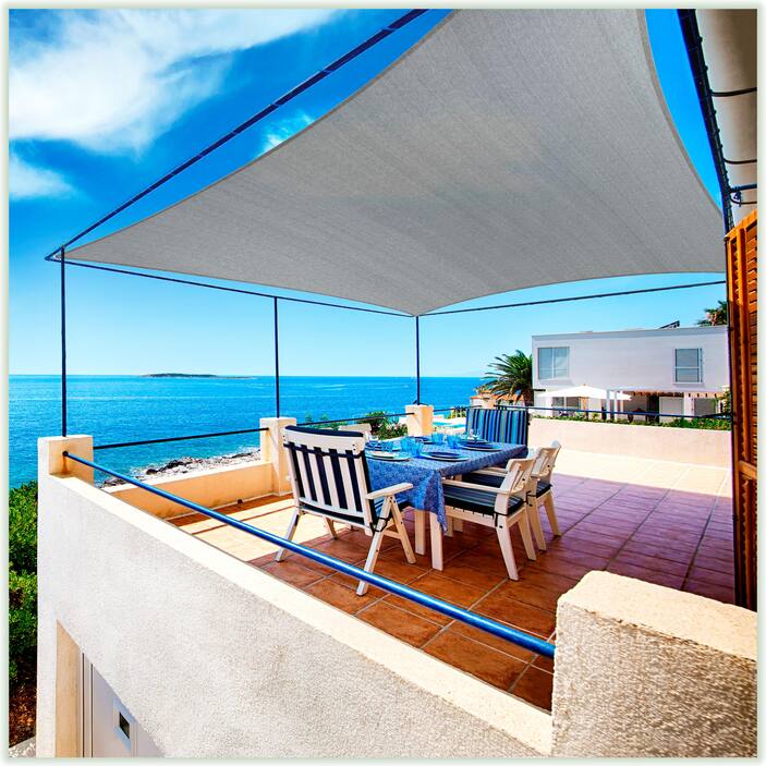 Outsunny sun sail shade canopy pole kit cheap